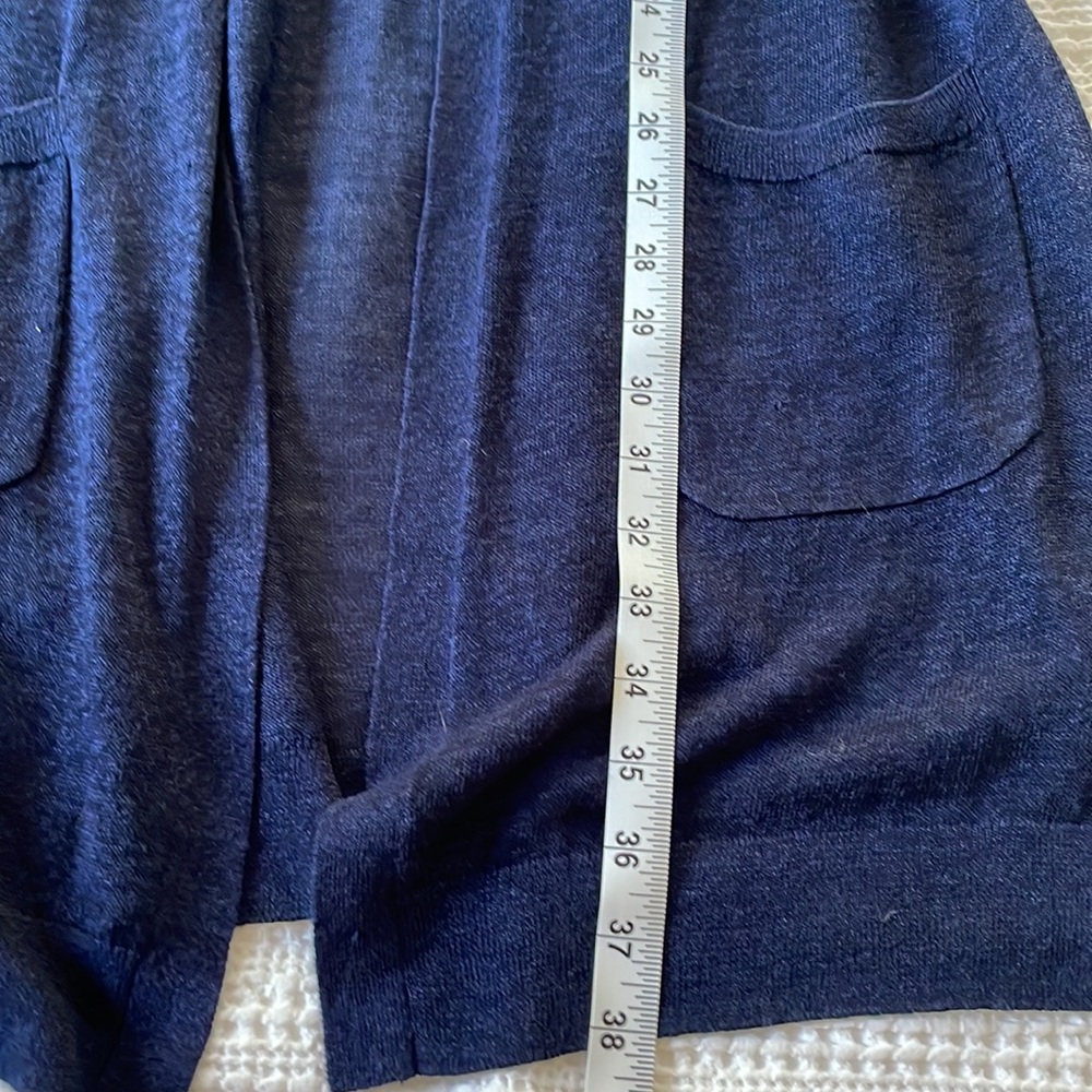 Halogen Side Slit Cardigan - Blue - Picture 15 of 16